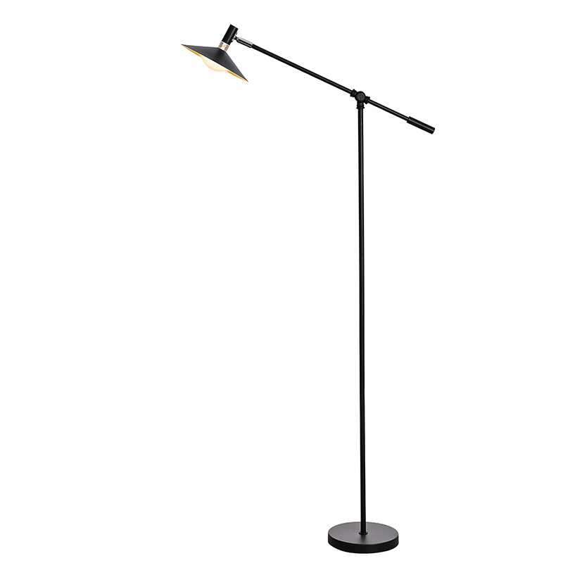 Lampă de podea LED neagră reglabilă cu 3 moduri de iluminare