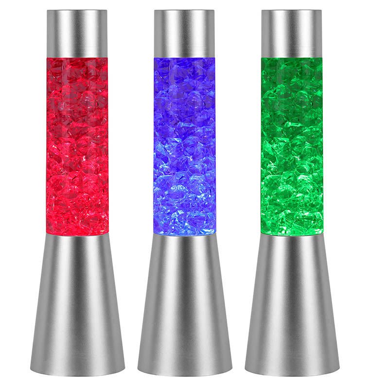 Lumină de noapte lichidă cu sclipici care schimbă culoarea cu formă de gheață