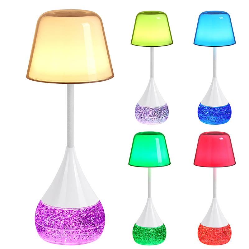Eleganță și inovație Lampa LED de birou cu bază de sclipici RGB