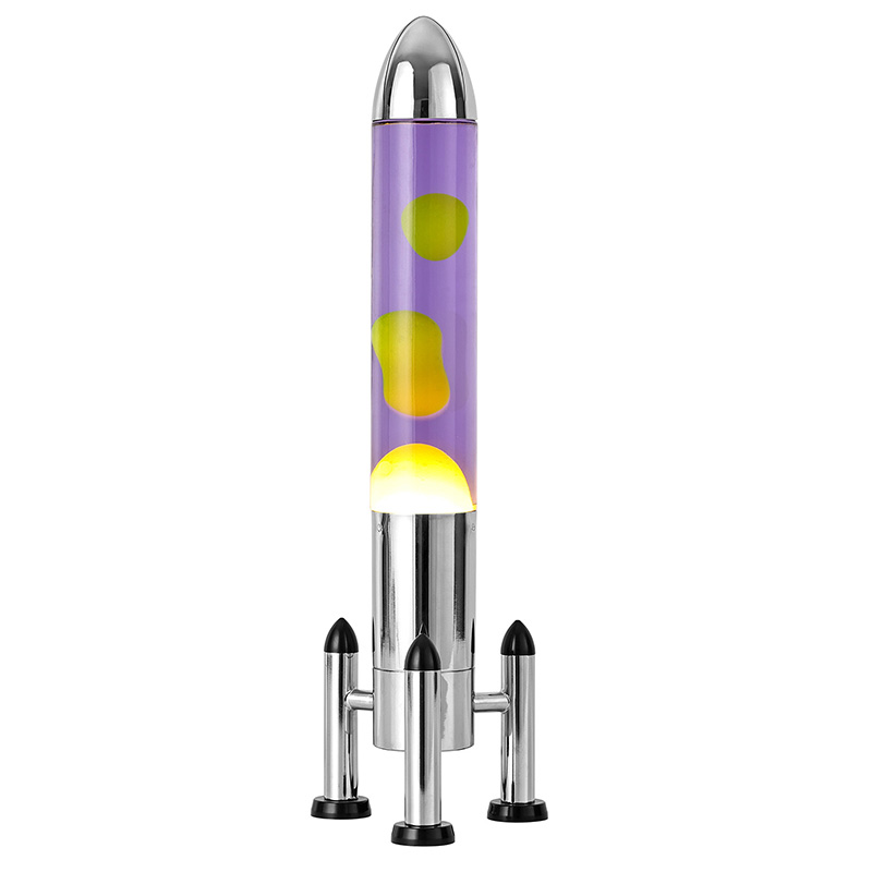 Lampă mare LED Lava cu abajur rachetă