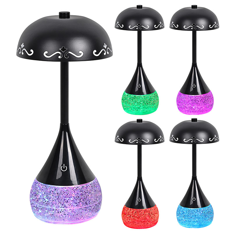 Lampa de birou LED de bază lichidă cu formă de umbrelă de flori