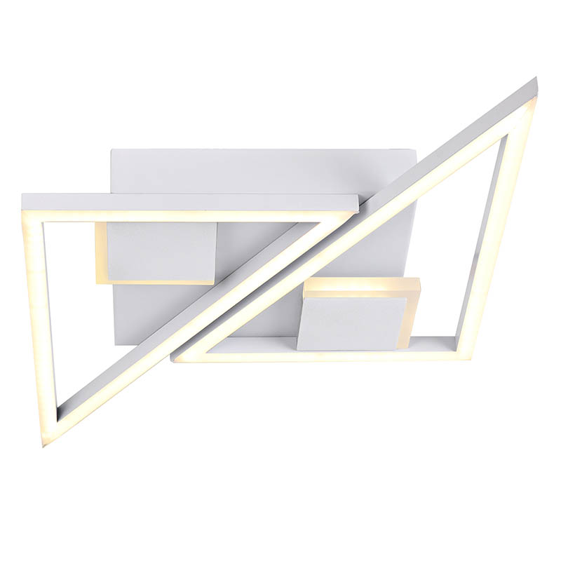 Plafoniera din metal cu lumină caldă, design modern și simplu