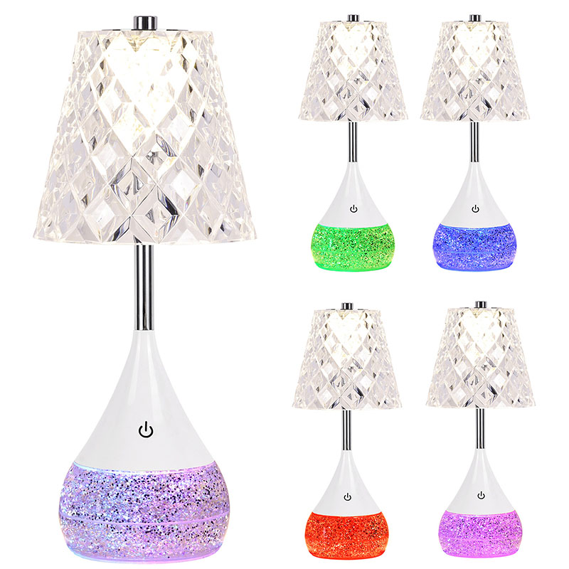 Lampă de birou LED cu design nou, cu abajur de cristal