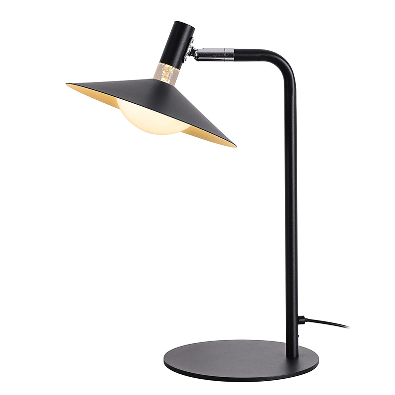 Lampă de birou retro industrială din metal cu lumină caldă