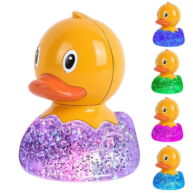 Lampă RGB Duck cu lichid sclipitor